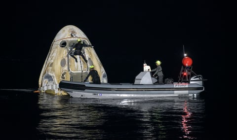 Vuelve a la Tierra nave de SpaceX con cuatro astronautas