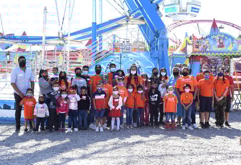 07052021 CELEBRACIóN.  Los niños de Casa Feliz disfrutaron su día con juegos mecánicos en Atracciones García.