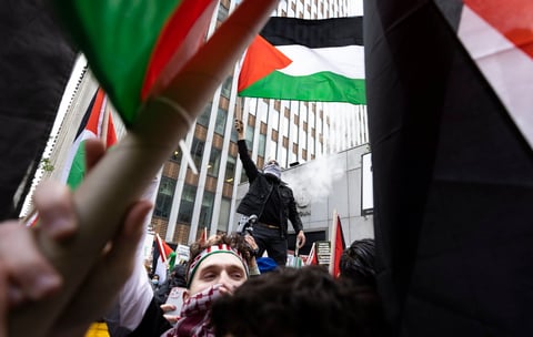 Se manifiestan en Nueva York en apoyo a Palestina