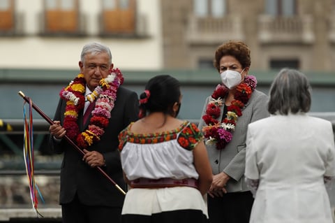 AMLO y  Rousseff reivindican el legado de la gran Tenochtitlan