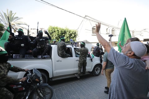 Fuerzas de Hamas conmemoran a milicianos muertos durante conflicto en Gaza