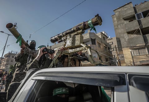 Fuerzas de Hamas conmemoran a milicianos muertos durante conflicto en Gaza