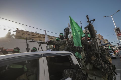 Fuerzas de Hamas conmemoran a milicianos muertos durante conflicto en Gaza