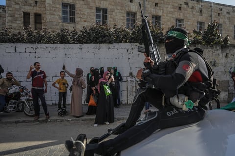 Fuerzas de Hamas conmemoran a milicianos muertos durante conflicto en Gaza
