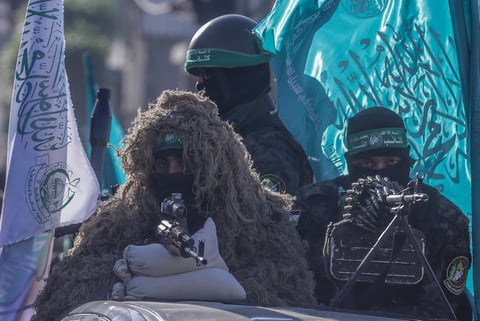 Fuerzas de Hamas conmemoran a milicianos muertos durante conflicto en Gaza