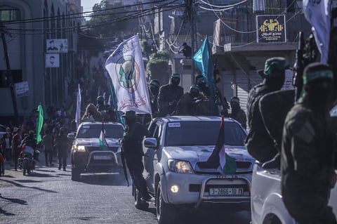 Fuerzas de Hamas conmemoran a milicianos muertos durante conflicto en Gaza