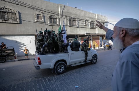 Fuerzas de Hamas conmemoran a milicianos muertos durante conflicto en Gaza