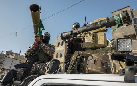 Fuerzas de Hamas conmemoran a milicianos muertos durante conflicto en Gaza