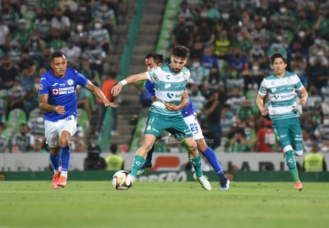 Santos Laguna cae ante Cruz Azul en la ida de la final del Guardianes 2021