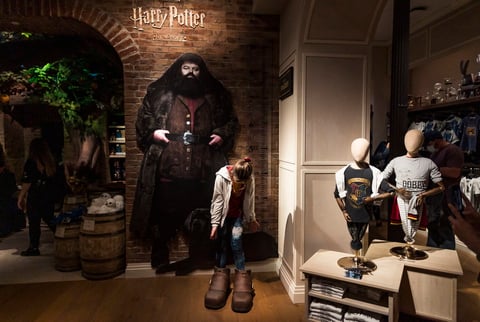 Tras una visita para periodistas previa a la apertura oficial, los escaparates tapados con el logo de Harry Potter ya atraen a muchos transeúntes que paran a hacerse fotos a sus puertas y a admirar el mural diseñado para la ocasión que luce en la fachada de ladrillo del edificio contiguo.