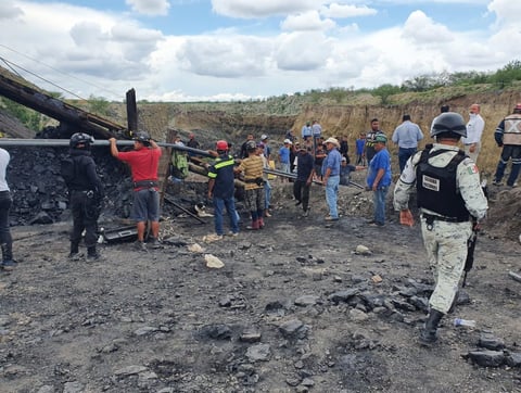 Colapsa mina en Múzquiz, Coahuila; hay siete mineros atrapados