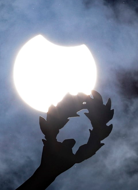Partial solar eclipse in Brussels