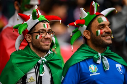 El color previo al partido entre Italia y España de la Euro 2020