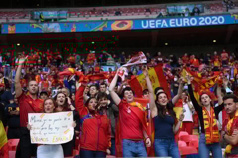 El color previo al partido entre Italia y España de la Euro 2020