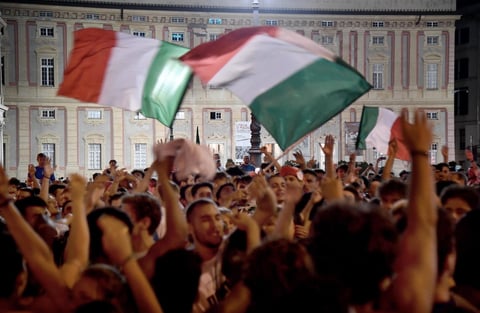 Así celebró la afición el pase a la final de la Euro de Italia