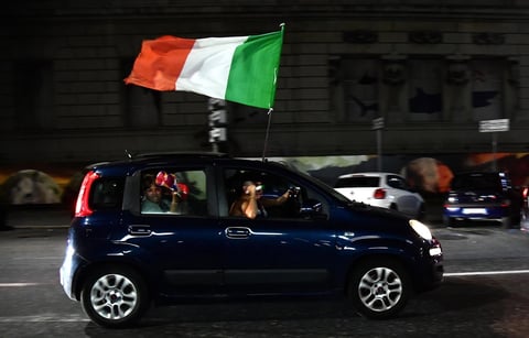 Así celebró la afición el pase a la final de la Euro de Italia