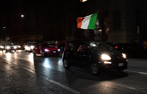 Así celebró la afición el pase a la final de la Euro de Italia