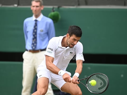 Wimbledon Championships 2021

Wimbledon (United Kingdom), 11/07/2021.- Novak Djokovic of Serbia in action against Matteo Berrettini of Italy during the men's final at the Wimbledon Championships, Wimbledon, Britain 11 July 2021. (Tenis, Italia, Reino Unido) EFE/EPA/NEIL HALL EDITORIAL USE ONLY
DEP Tenis WIMBLEDON BRITAIN TENNIS GRAND SLAM 2021 United Kingdom