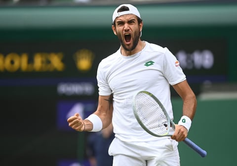 Wimbledon Championships 2021

Wimbledon (United Kingdom), 11/07/2021.- Matteo Berrettini of Italy reacts during the men's final against Novak Djokovic of Serbia at the Wimbledon Championships, Wimbledon, Britain 11 July 2021. (Tenis, Italia, Reino Unido) EFE/EPA/NEIL HALL EDITORIAL USE ONLY
DEP Tenis WIMBLEDON BRITAIN TENNIS GRAND SLAM 2021 United Kingdom