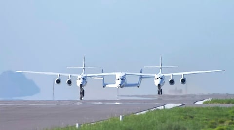 Richard Branson vuelve a la Tierra tras alcanzar el espacio a bordo del VSS Unity