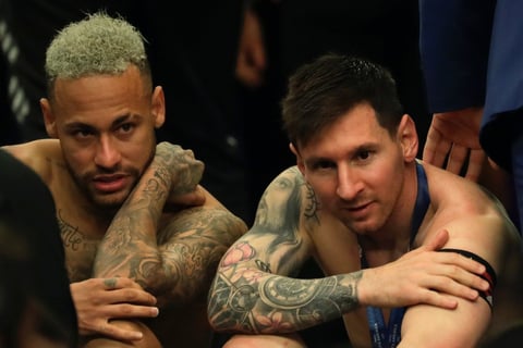 Los dos amigos charlaron tras la final de la Copa América 