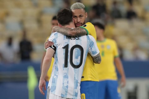 Los dos amigos charlaron tras la final de la Copa América 