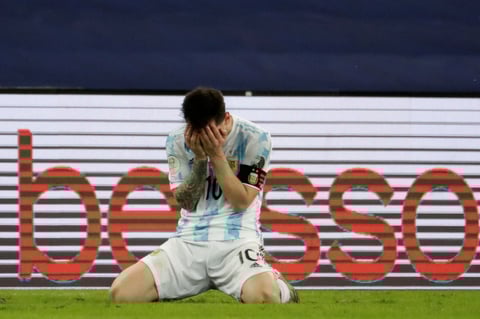Los dos amigos charlaron tras la final de la Copa América 