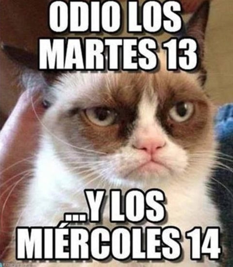 La 'mala suerte' del martes 13 alcanza a los memes