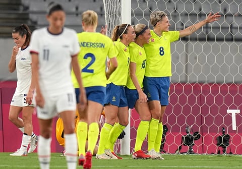 Suecia sorprende con victoria ante EUA en el torneo femenil de futbol en Tokio 2020