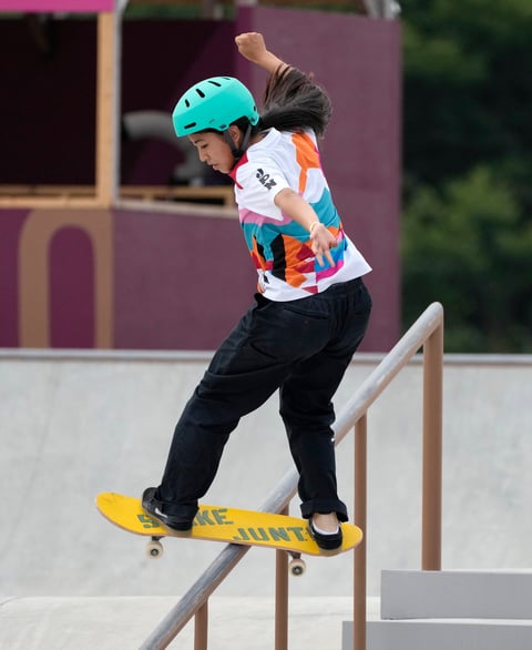 Destacan adolescentes en podio de skateboarding de Tokio 2020