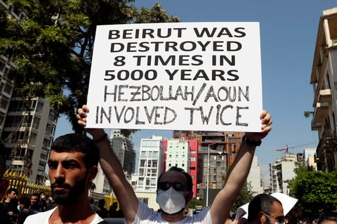 Beirut demanda justicia y honra a sus víctimas en el aniversario de explosión