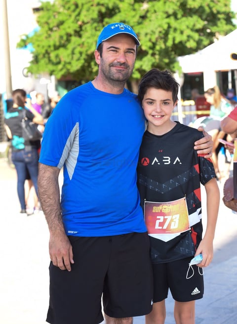 Juan y Ricardo Solana participaron en la carrera atlética de 5 y 10 kilómetros ‘Superman’.
