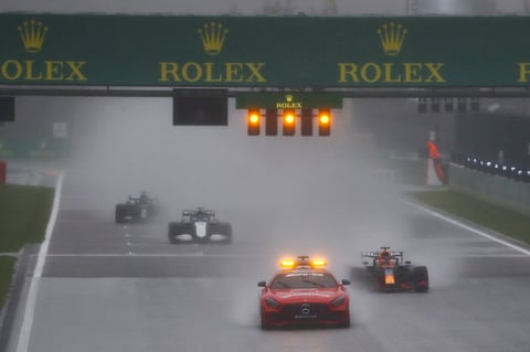 Max Verstappen se corona en el GP de Bélgica; la carrera más corta de la historia