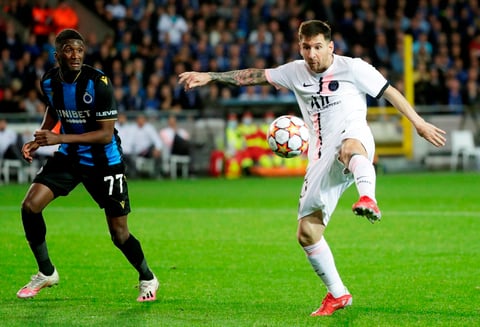 La ofensiva del PSG con Messi-Neymar-Mbappé no puede con el Brujas
