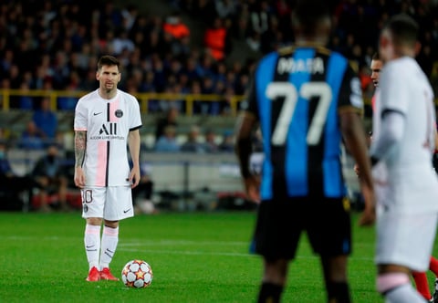 La ofensiva del PSG con Messi-Neymar-Mbappé no puede con el Brujas