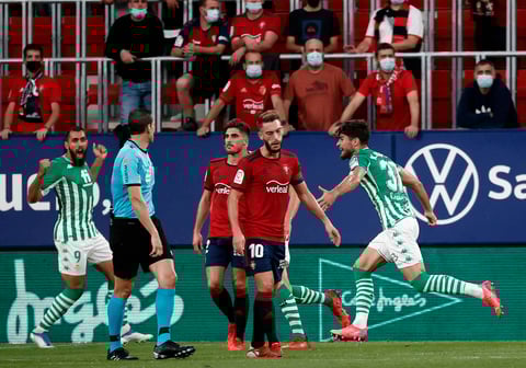 Real Betis se lleva los tres puntos ante el Osasuna