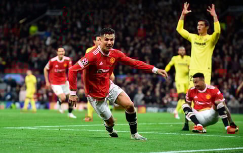 Cristiano Ronaldo aparece y le da victoria épica al Manchester United ante el Villarreal
