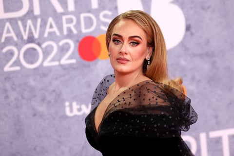 London (United Kingdom), 08/02/2022.- Adele arrives for the 42nd Brit Awards ceremony at The O2 Arena in London, Britain, 08 February 2022. The annual pop music awards are presented by the British Phonographic Industry (BPI). (Reino Unido, Londres) EFE/EPA/VICKIE FLORES