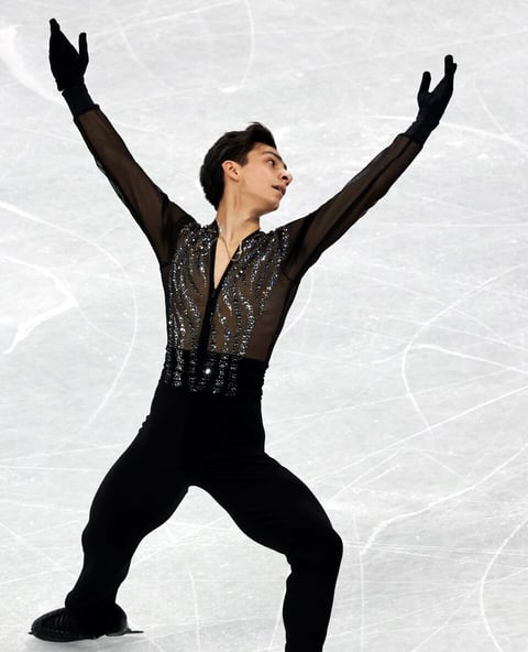 Beijing (China), 10/02/2022.- Donovan Carrillo of Mexico performs during the Men's Free Skating of the Figure Skating events at the Beijing 2022 Olympic Games, Beijing, China, 10 February 2022. EFE/EPA/FAZRY ISMAIL
