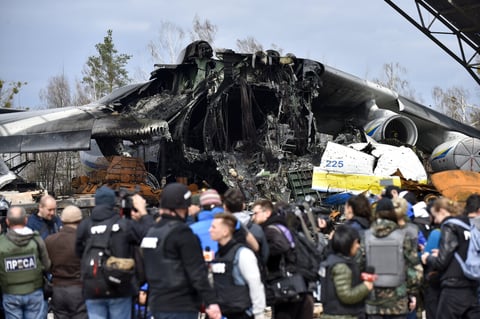 Catástrofe: Así quedó el avión más grande del mundo tras ataques en Ucrania