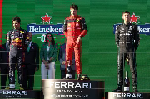 Primer podio para Checo Pérez en el 2022