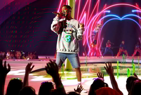 Kid Cudi performs at the Kids Choice Awards on Saturday, April 9, 2022, at the Barker Hangar in Santa Monica, Calif. (AP Photo/Chris Pizzello)