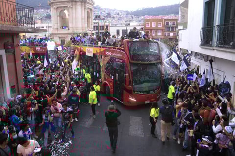 Desfile del campeón de Liga MX por las calles de Pachuca