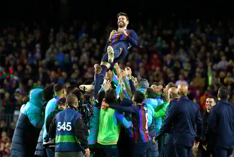El último baile de Piqué con el Barcelona
