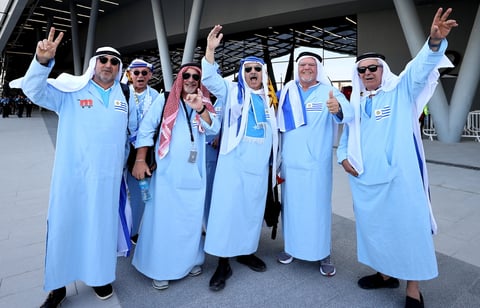 La afición del Korea Vs. Uruguay