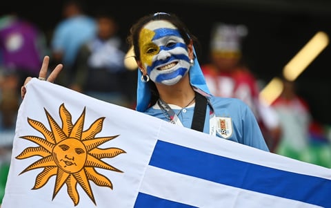 La afición del Korea Vs. Uruguay