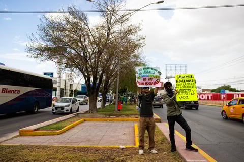 Manifestación contra retiro de árboles por la obra Abastos-Independencia