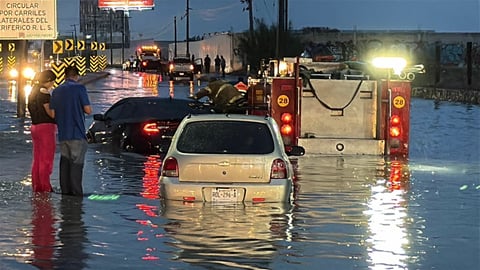 Se inundan diversas zonas de Torreón tras las lluvias