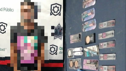 Imagen Aseguran en Torreón a hombre por robar maquillaje con valor de 6 mil 350 pesos