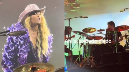 Imagen Paulina Rubio regaña a su baterista en pleno concierto: '¿qué pedo, cabr..?'